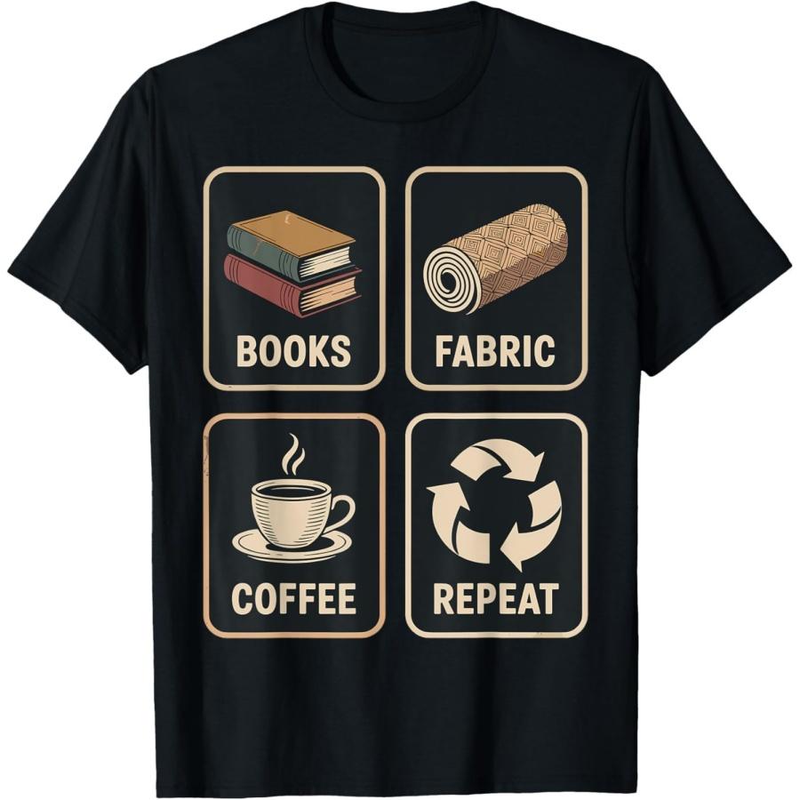 Экспорт Книги Ткань Кофе Повтор Смешная Швейная Футболка XXXXXL разноцветный