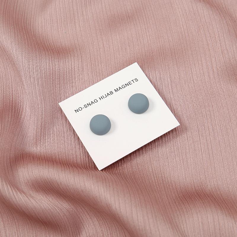 Fashion Matte Silk Scarf Hijab Magnetic Brooch Hijab Round Clip For Women Shawl Muslim Strong Magnetic Button Turban Accessories