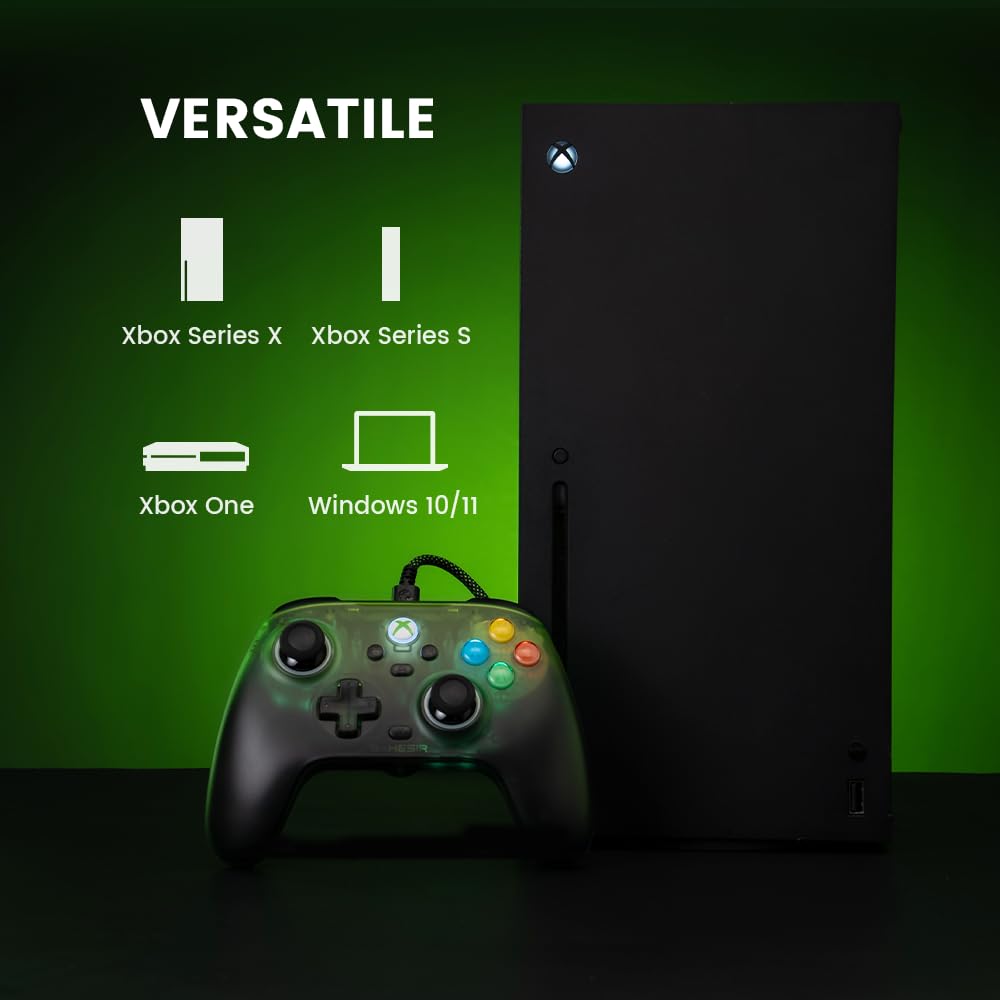 GameSir T7 Pro Wired Controller for Xbox/PC/Android, Hall Effect Sticks & Triggers, Back Buttons, RGB Lighting, Trigger Stop Function, Retro Green