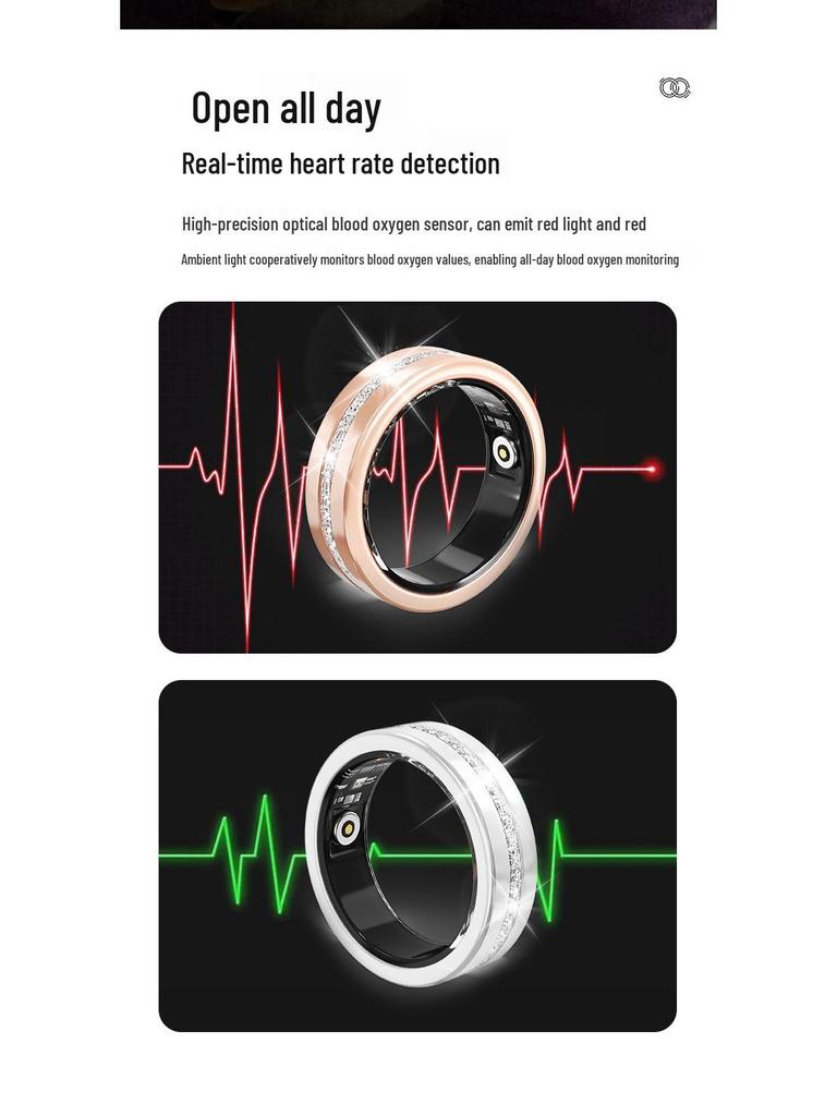 DaringV6 Smart Ring: Multifunctional Sports Pedometer with Heart Rate & Sleep Data Analysis