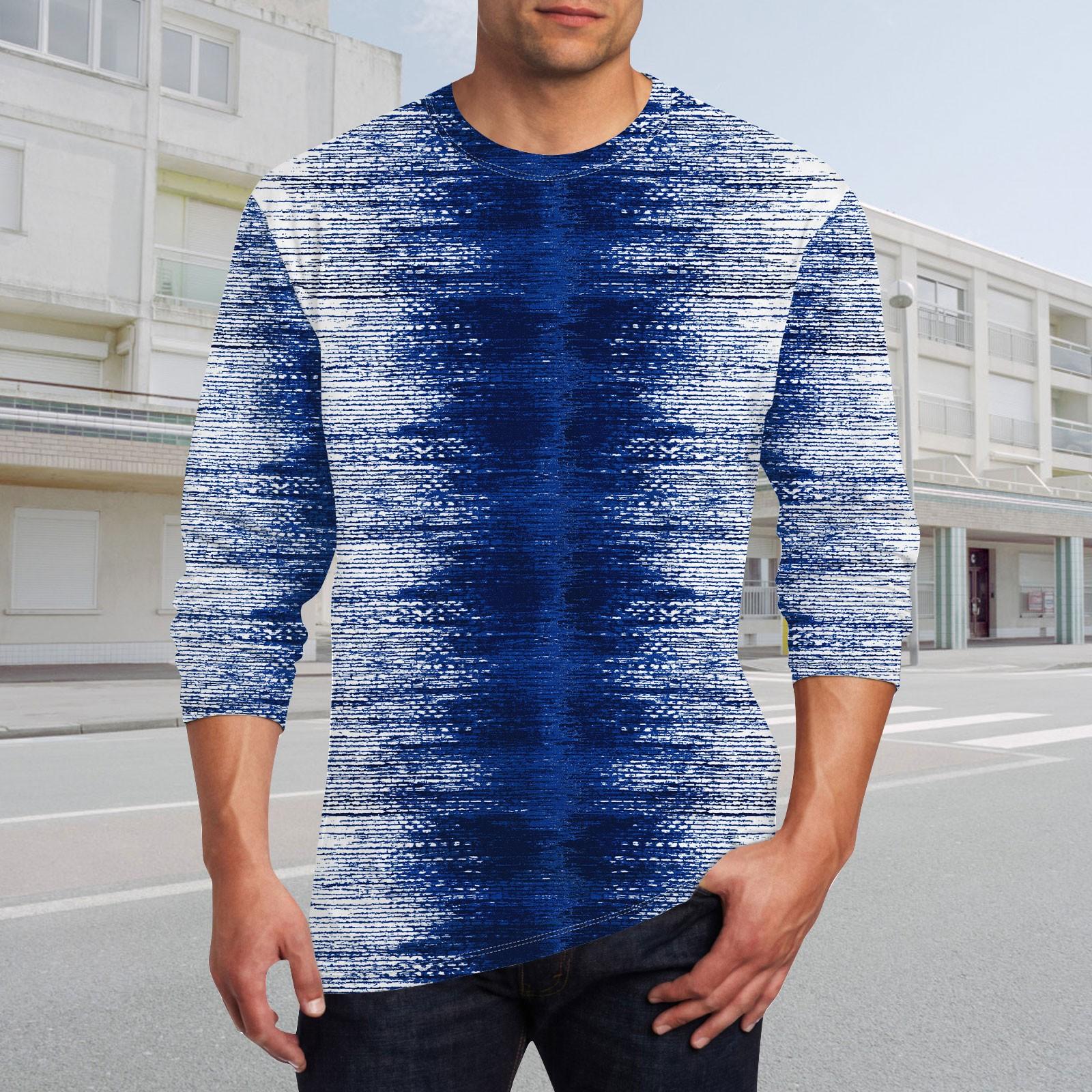 Муж. Футболка Круглый вырез Одежда Одежда На открытом воздухе Длинный рукав С принтом — фото 6