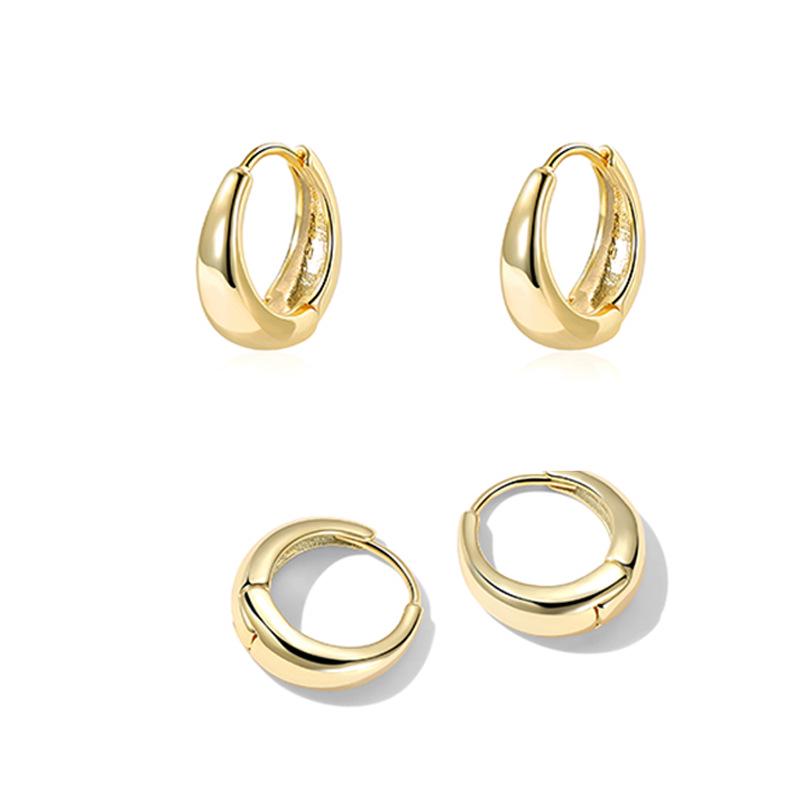 Korean Style High-End Retro Hoop Dangle Earrings for Women