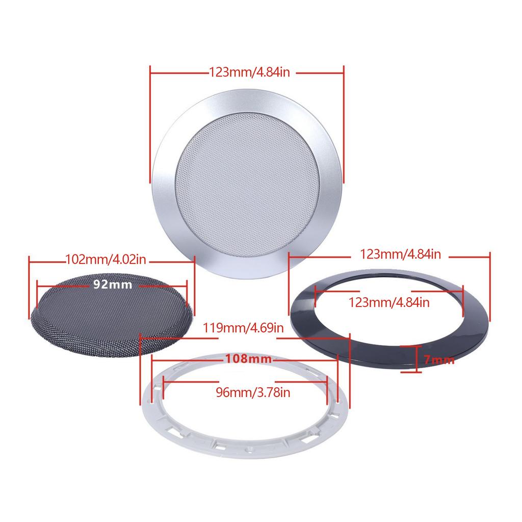 4inch Speaker Net Cover Home Home Mesh Enclosure Speakers Plastic Frame Metal Iron Wire Grilles