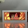 Naruto Anime Paper Carving Lamp: Desktop Ornament & Photo Frame Figurine