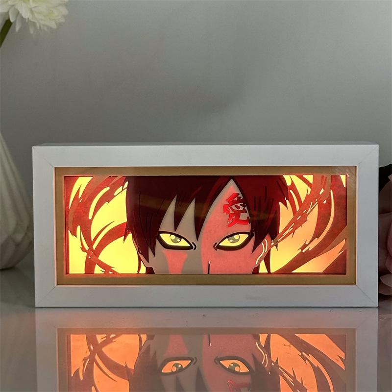 Naruto Anime Paper Carving Lamp: Desktop Ornament & Photo Frame Figurine