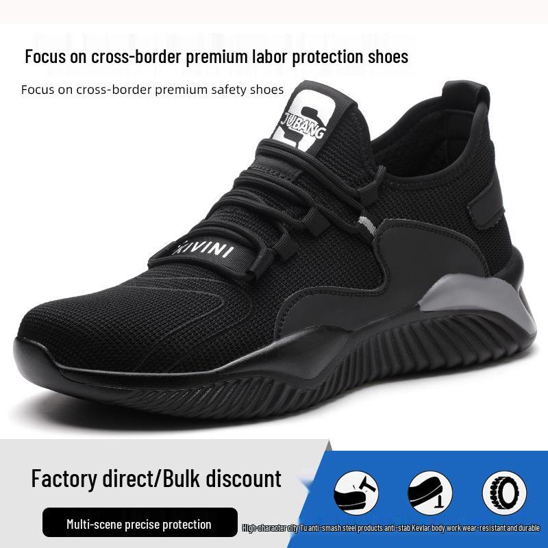 Breathable Steel Toe Lightweight Safety Shoes - Anti-Smash, Anti-Puncture, Wear-Resistant Work Shoes