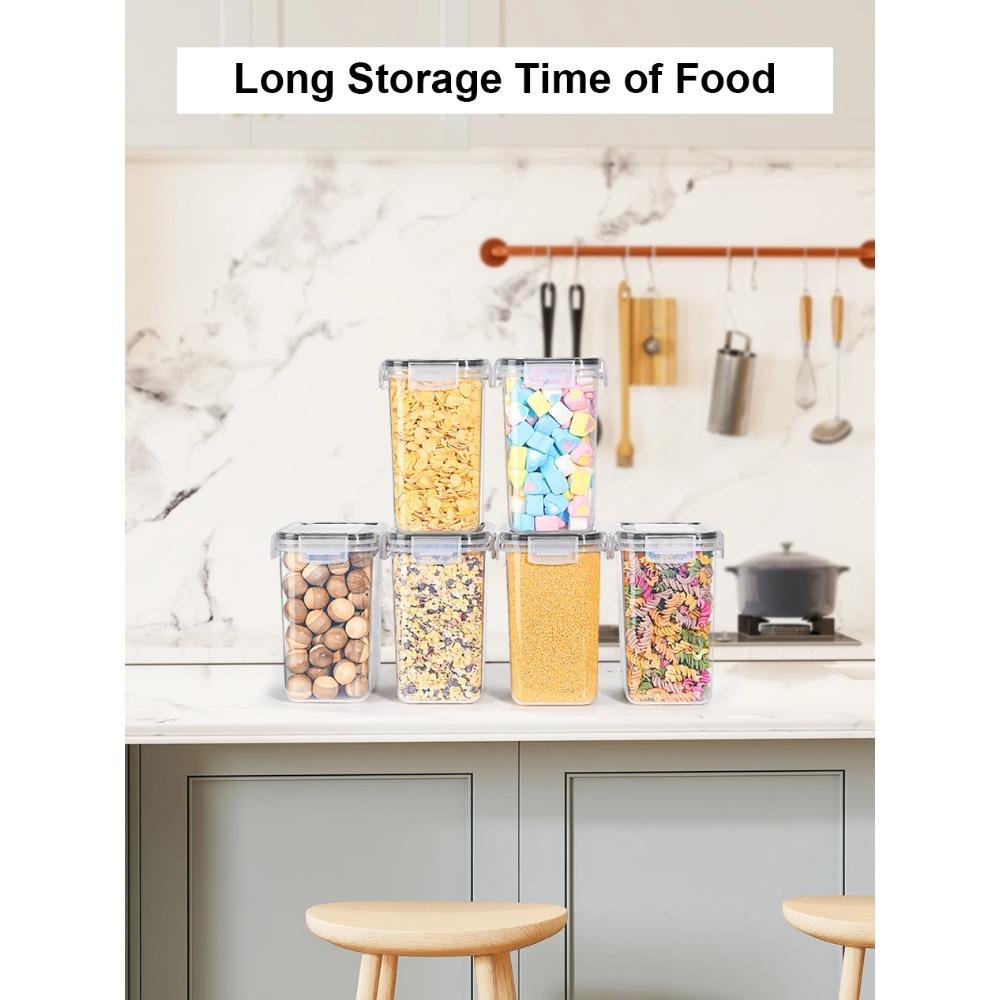 Contenitori Ermetici per Alimenti da 10 Pezzi Senza BPA con Coperchi - Organizer Multi-Formato per Dispensa per Alimenti Secchi/Snack/Frutta