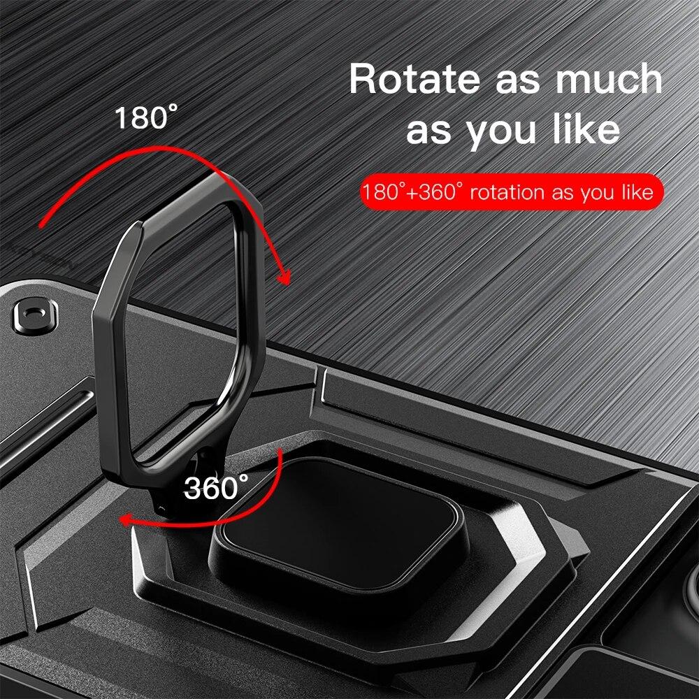 KEYSION Shockproof Case for OnePlus Nord CE 3 Lite 5G Slide Camera Lens Protection Ring Stand Phone Cover for for Nord CE 3 5G