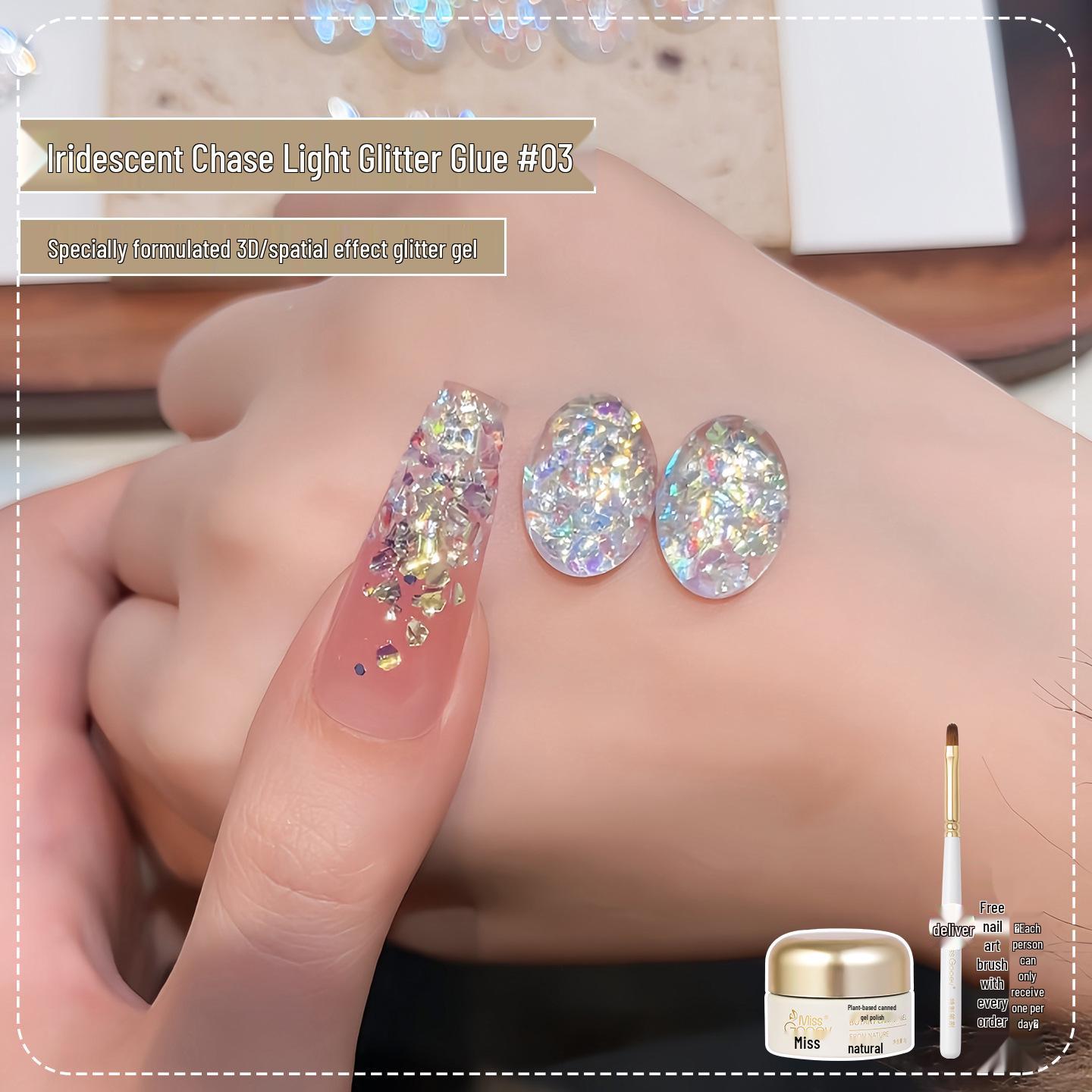 Miss Honey Super Bright Spotlight Glitter Nail Gel - New Year 2026 Edition: Shiny, Skin-Brightening, Popular Nail Art Solution.