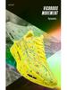 Yellow Lightweight Night-Glow Running Shoes with Carbon Plate for Students - Lace-Up Sports Shoes for Long-Distance Speed Racing