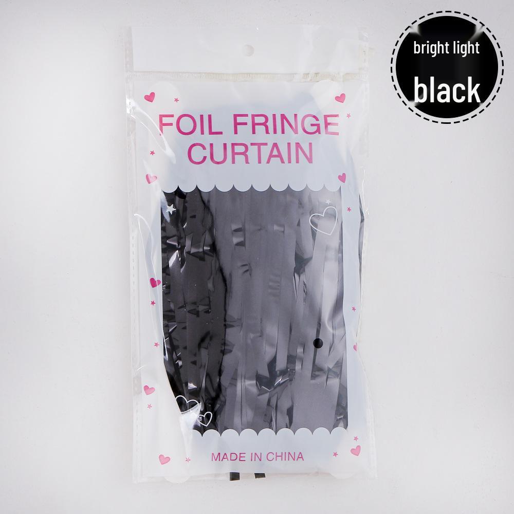 Gold Glänzende Lametta Quastenvorhänge (1x2m) für Hochzeitsbühnen- oder Türdekoration.