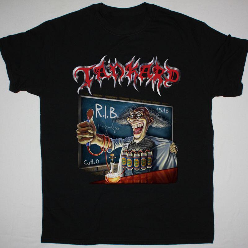 Vtg Tankard Band R.I.B. REST IN BEER Cotton Black All Size Unisex Shirt CM045 Unisex T-Shirt XXXXL