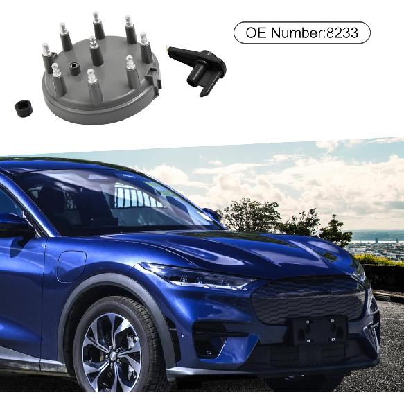 

Car Ignition Distributor Cap and Rotor Kit 8233 Replacement DC 12V for Ford for Mustang 1985-1995