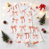 Women's Christmas Pajama Set Short Sleeve Button Down Shirt and Shorts Sleepwear