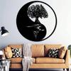 Metal Wall Art Tree of Life Yin Yang 3D Silhouette Home Decor Iron Sculpture