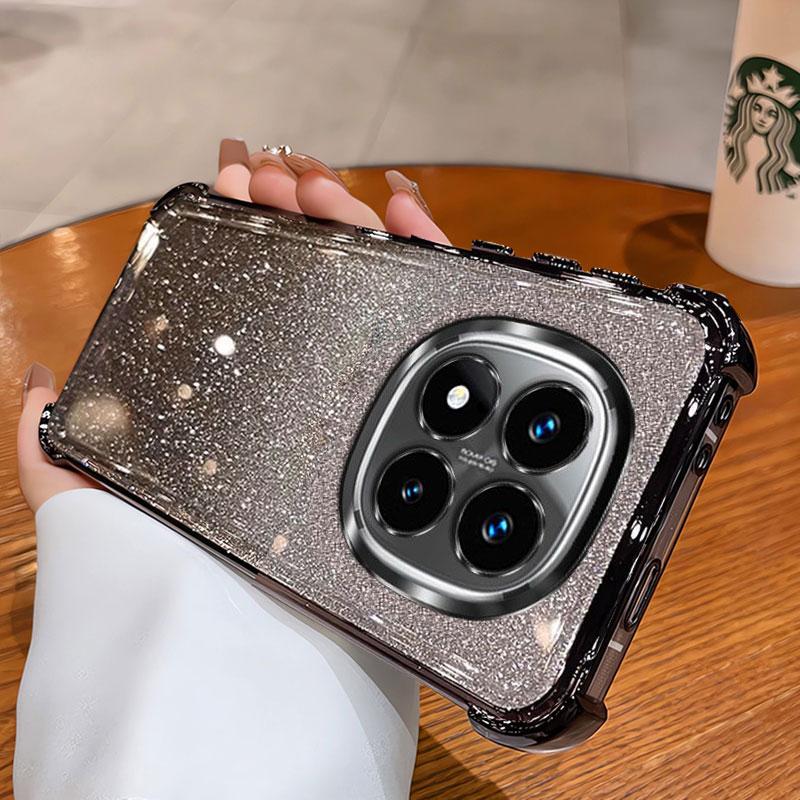 

Чехол для Redmi Note14 pro 4G Блестящая накладка для телефона Для Xiaomi Redmi Note 14 pro plus 5G 14C Задняя Прозрачная Роскошный Женский Чехол Note14 Redmi Note14pro 4G чёрный