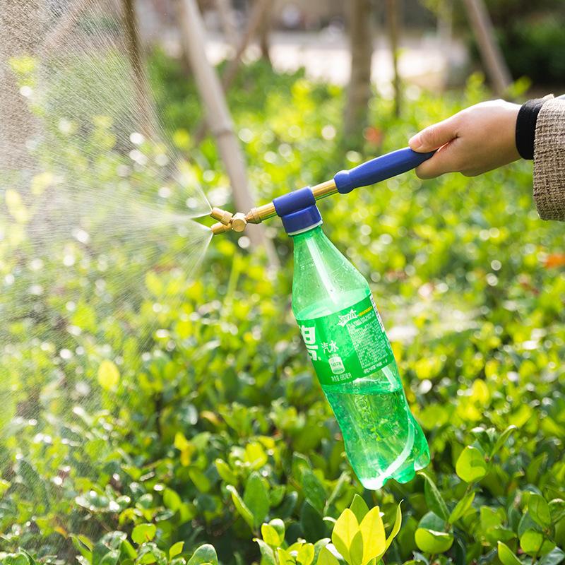 Dual Head Push Pull Sprayer for Beverage Bottles/Soda Bottles Watering Can Spray Rod For Gardening