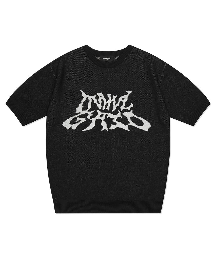 MAHAGRID Tribal Logo Half Knit Black(Mg2Dmmk602A)