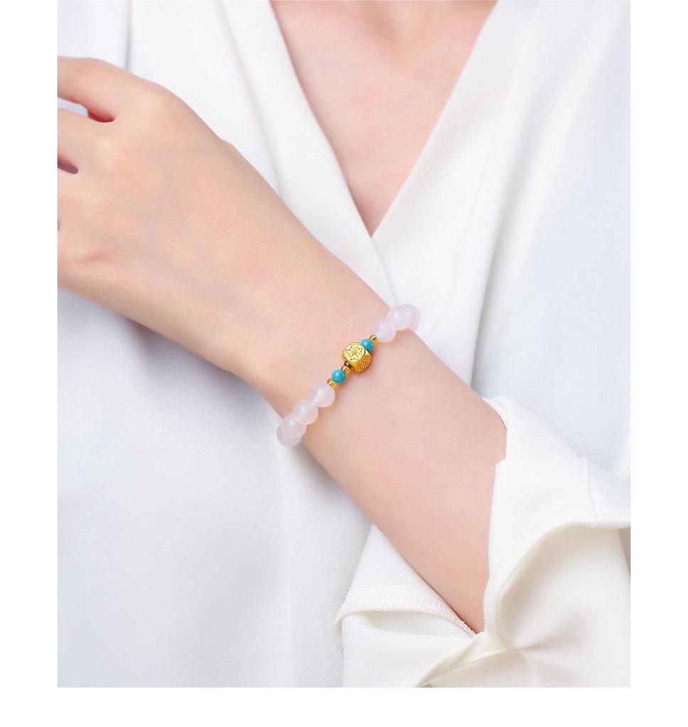 Genuine Yellow Agate Four-Direction Bracelet - Chinese Original Design Gift