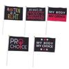 10Pcs Women Rights Flag Feminist Garden Flag Abortion Law Garden Banner for Outdoor Yard Decoration Type A