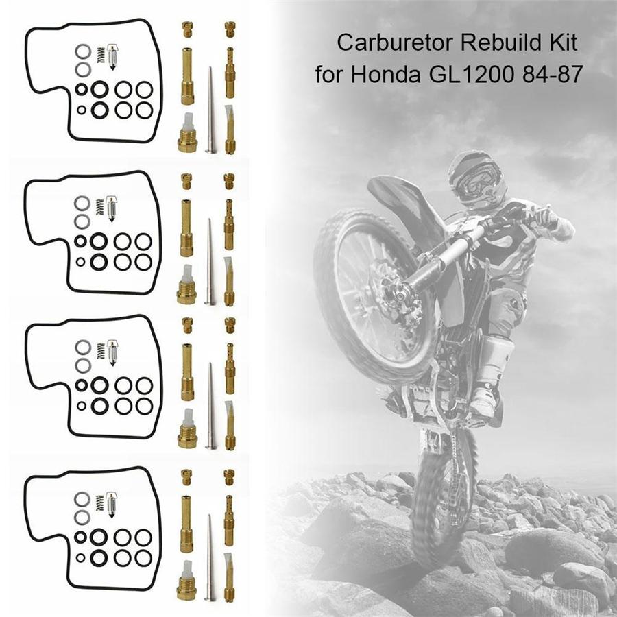 4 Sets Carburetor Repair Kit For Honda Goldwing 1200 GL1200 1984 1985 1986 1987