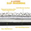 Self Heating Cat Pad Thermal Pet Mat Bed with Non-Slip Base Non-Electric Cat Warmer Pad with Removable Washable Cover for Dogs Cats Couch Floor Use