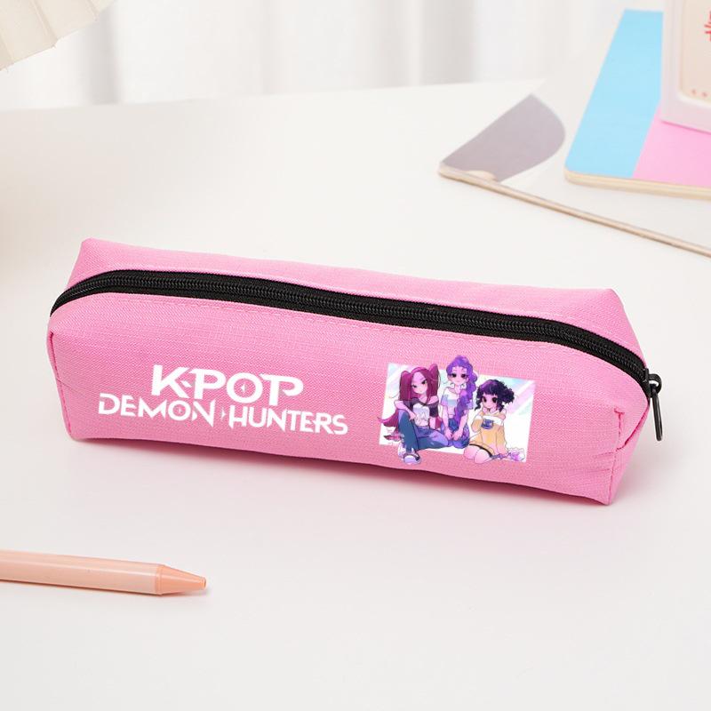 K-pop Demon Hunter Girl Group Cartoon Pencil Case - Oxford Cloth Stationery Bag for Primary Students