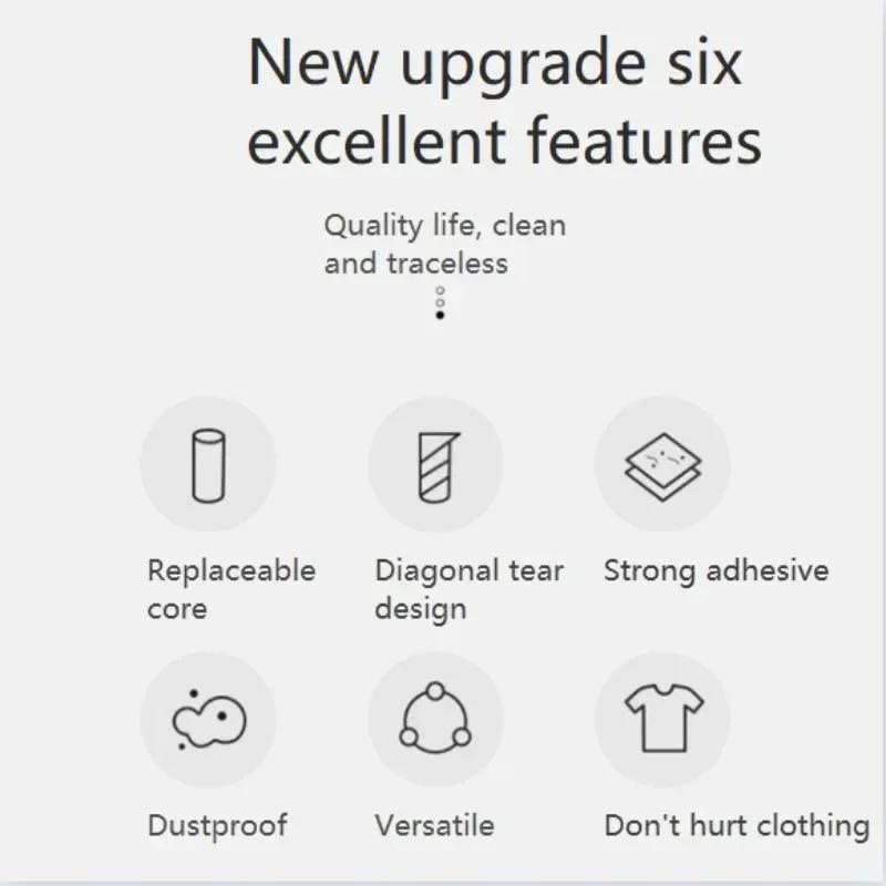 Noua ruloa de hartie rutibila Perie cu rola lipicioasa pentru indepartarea parului pentru animale de companie Perie de curățare covoare perie de ras de pluș Instrument de curățare pentru uz casnic