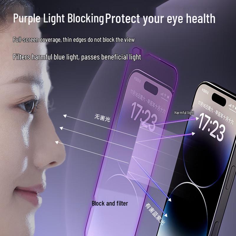 Shangsu iPhone Tempered Glass Screen Protector with Dust-Free Applicator