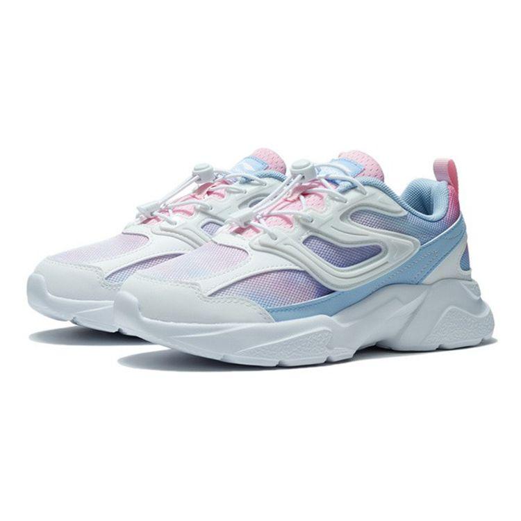 LiNing Youth  Windbreaker Shock Absorption Non-Slip Wear-Resistant Casual Sports Shoes Kids Sneakers White Blue YKCS030-2
