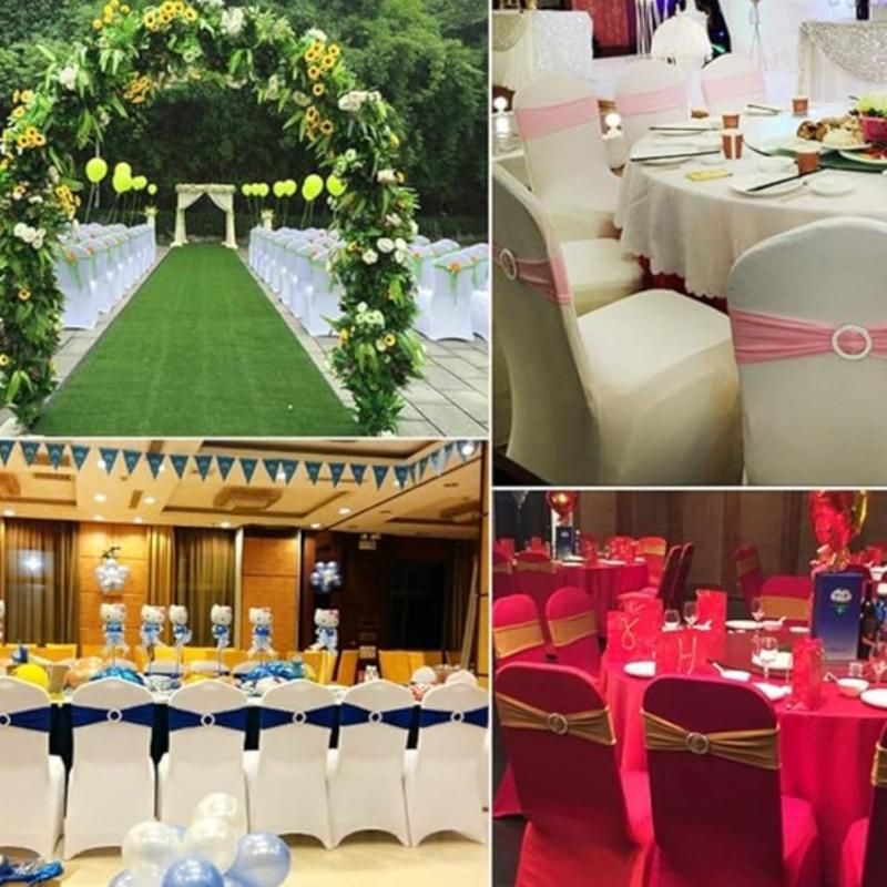 20PCS Wedding Chair Decorations Stretch Chair Bows and Sashes for Birthday Party Ceremony Bridal Baby Shower Chair Decorations