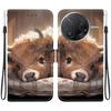 Animal Case Lion Panda Leather Phone Cover For Xiaomi Poco M7 C71 C75 F7 Ultra X7 Pro 5G Wallet Flip Card Magnetic Protect Cases