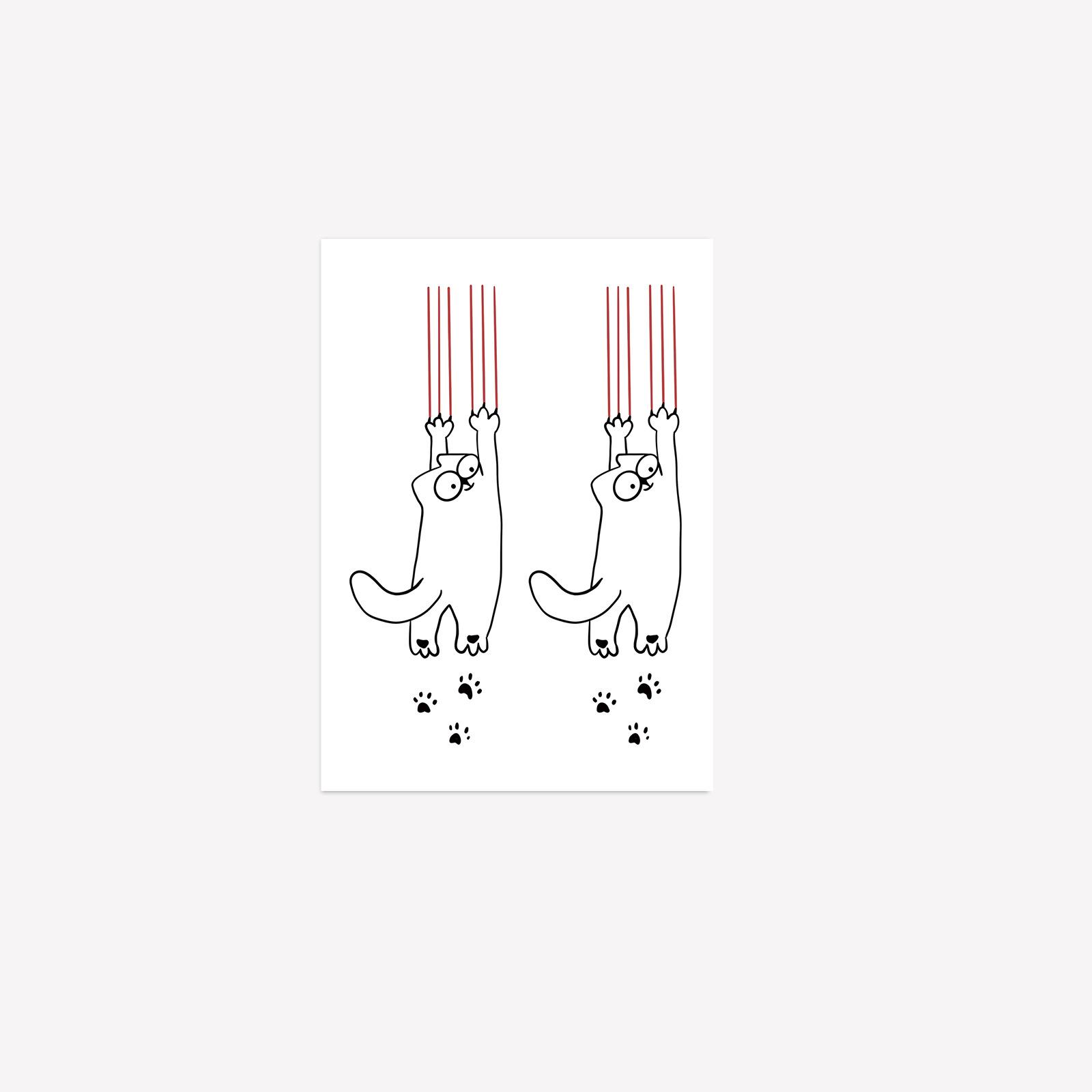 

Fun Wall-Mounted Cat Tattoo Sticker, Waterproof And Long-Lasting, Cute Cartoon Simulation Tattoo On Women S Shoulders 10*7