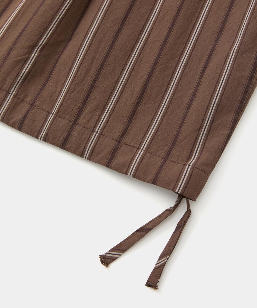 LIKE A MODS Striped Resort Half Pants_Brown