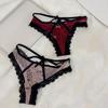 SP&CITY Flower Embroidery Mesh Sexy Thongs Summer Thin Transparent Women's Underpants Hollow Out Lace Panties Temptation Briefs
