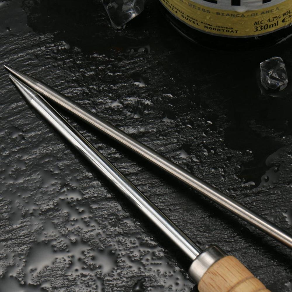 Cocktail Kitchen Wooden Handle Stainless Steel Bar Tools Ice Crusher Punch