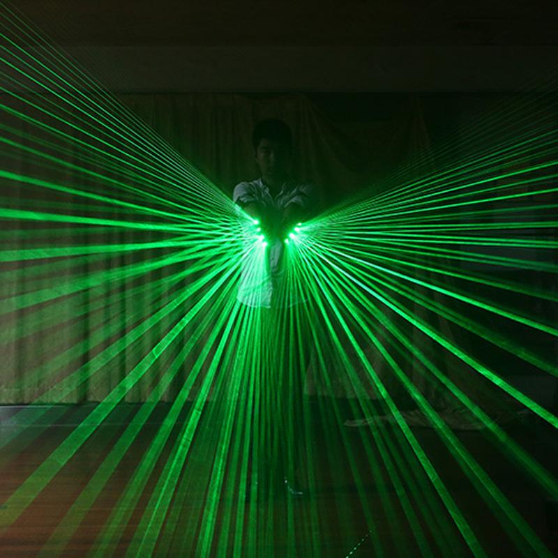 Laser Dance Gloves Red Green Beam Stage Props LED Palm Light Nightclub Performance Cool Lighting Accessory