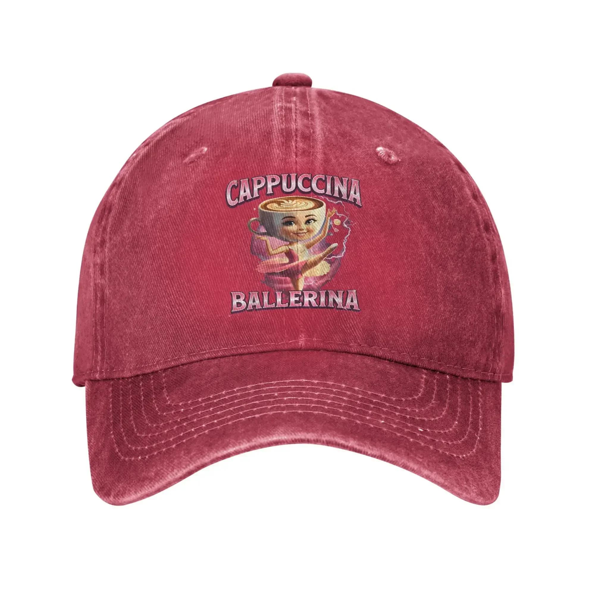 Funny Cappuccina Ballerina Cappuccino Dancer Coffee Baseball Cap For Couple Women Summer Trucker Hat Stylish Baseball Caps One Size