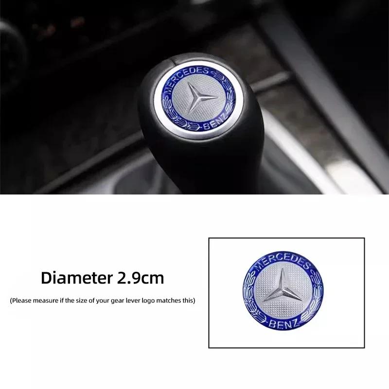 Neu Für Mercedes Benz Auto Schalthebel Dekoration Schalthebelkopf Emblem Aufkleber Für Mercedes Benz AMG W204 W205 W203 W211 W212 W213