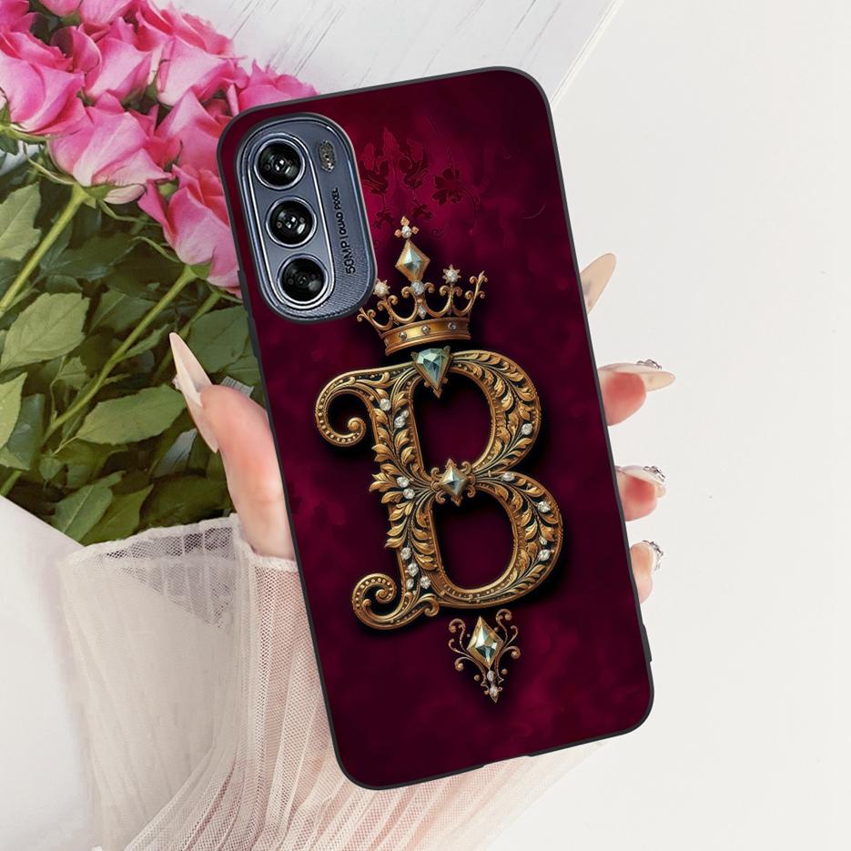 Für Motorola Moto G62 5G Hülle Niedliche Krone Buchstaben Abdeckung Stoßfest Weiches TPU Handyhülle Für Motorola G62 Moto G 62 MotoG62 5G Taschen