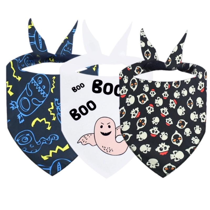 3pack Festives Dog Headscarf Pet Triangles Shape Scarf Holiday Pet Fashion Scarf for Large Breeds