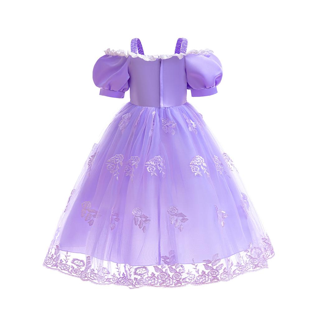 2024 New Foreign Trade Princess Dress Performance Dress Spot Children's Clothing Sophia Rapunzel Dress Girls Dress