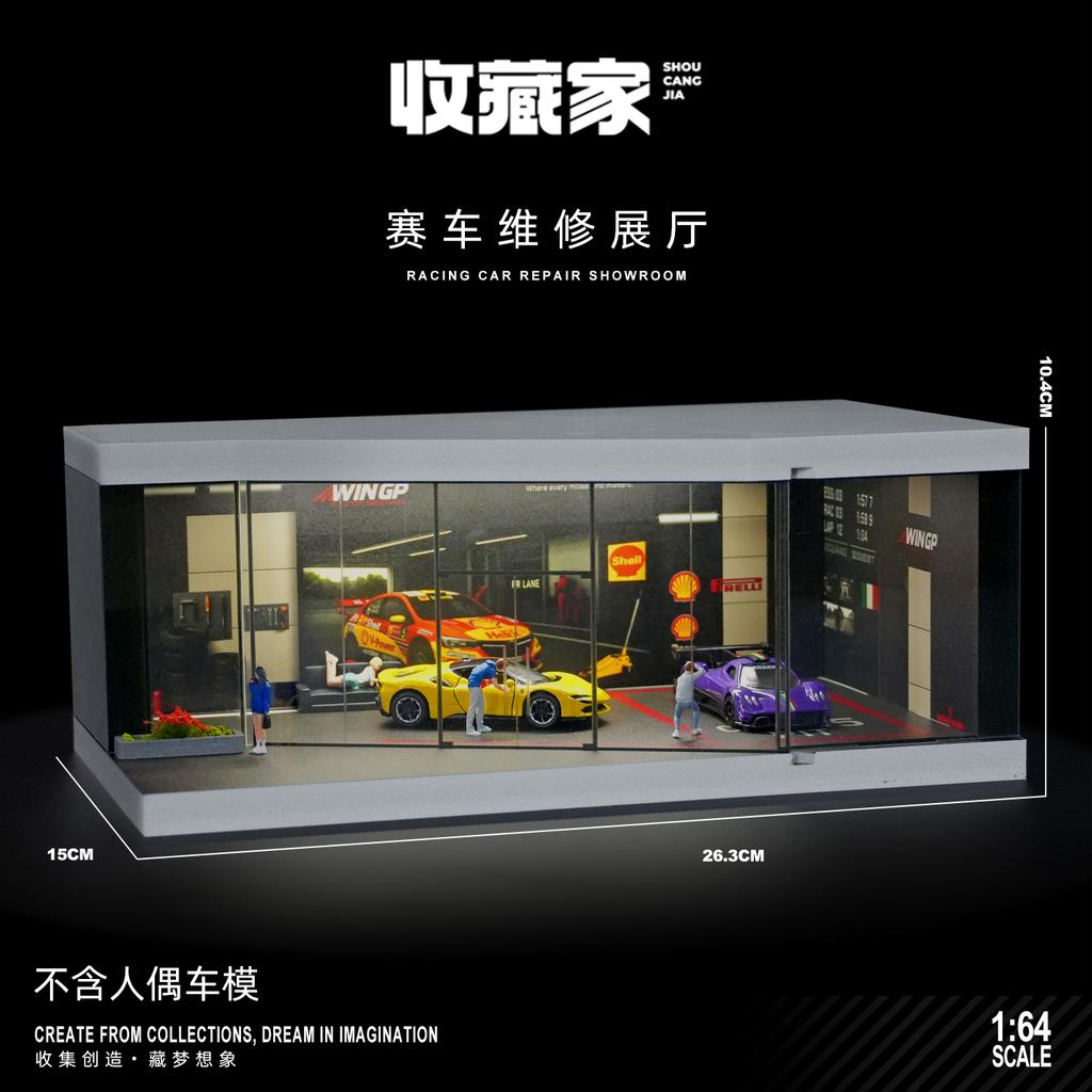 Collector 1/64 Garage Parking Lot Alloy Car Model Car Scene Storage Display Box Car Model Replica Collection Toys for Boys