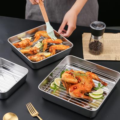 Yousheng Air Fryer Rack Stainless Steel Grilling Rack Anti-Rust Reusable Baking Trays for Airfryer Oven Home Kitchen Gadgets