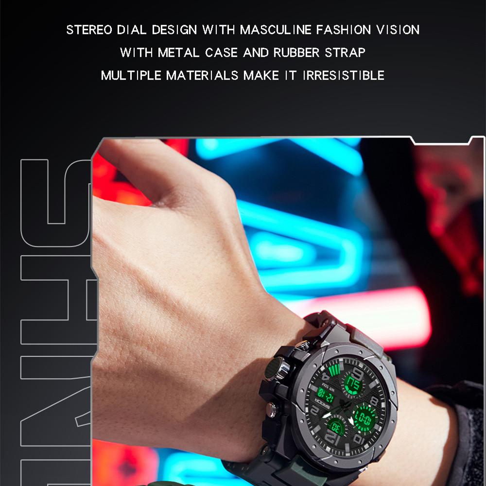 Sanda New Watch Fashion Trendy Electronic Watch Multi -functional Creative Personality, Outdoor Night Light Waterproof Watch
