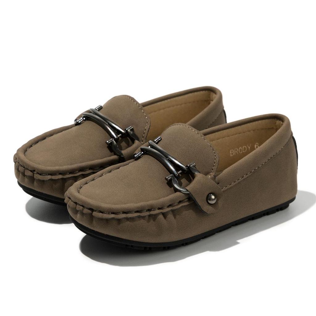 Trendy Korean Style Boys' Non-Slip Casual Leather Shoes - Soft Bottom, Comfortable for Autumn and Winter