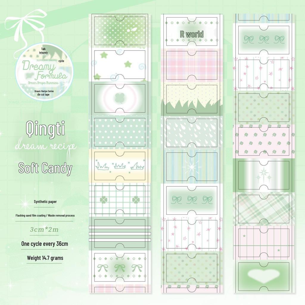 Nastro Washi Tagliato a Forma e Adesivi Memo Materiale Ins Yuxian Sweet Dream