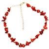 Summer Natural Gravel Collarbone Chain Necklace, Handmade Beaded Gravel Necklace Short Url N133