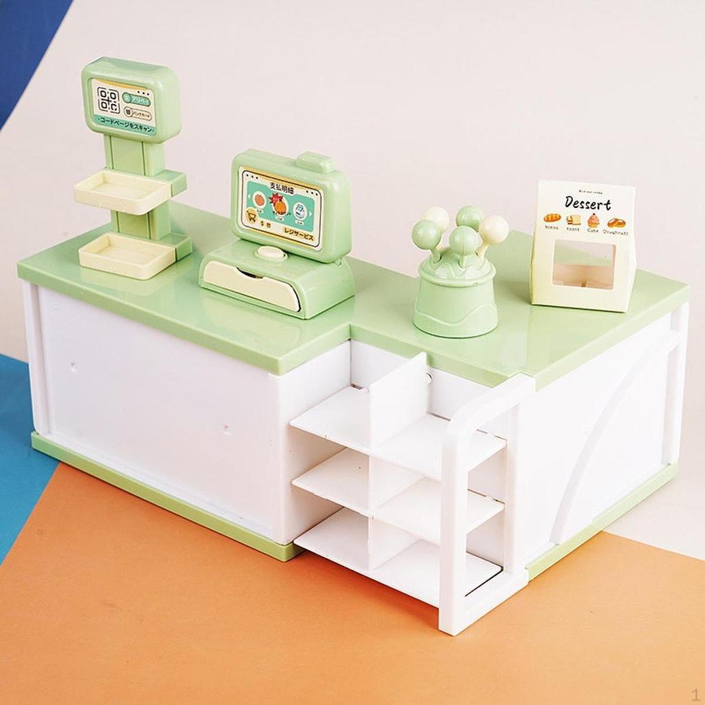Dollhouse Miniature Cash Register Doll House Furniture Role Play Mini Fun 1:12 Scale for Baby Kids