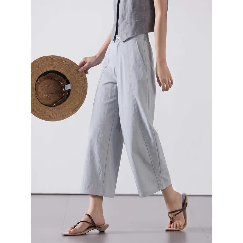 Women's Loose Fit Cropped Casual Pants
